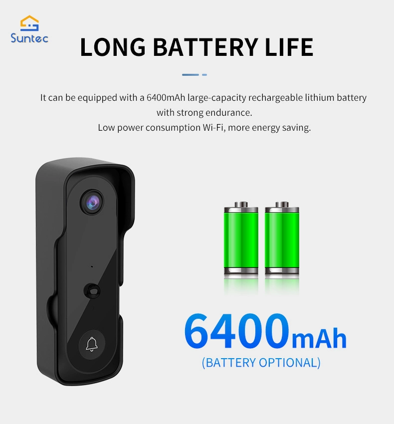 Anti-Theft Video Doorbell Wireless Doorbell Long Battery Life WiFi Wireless Video Doorbell Camera