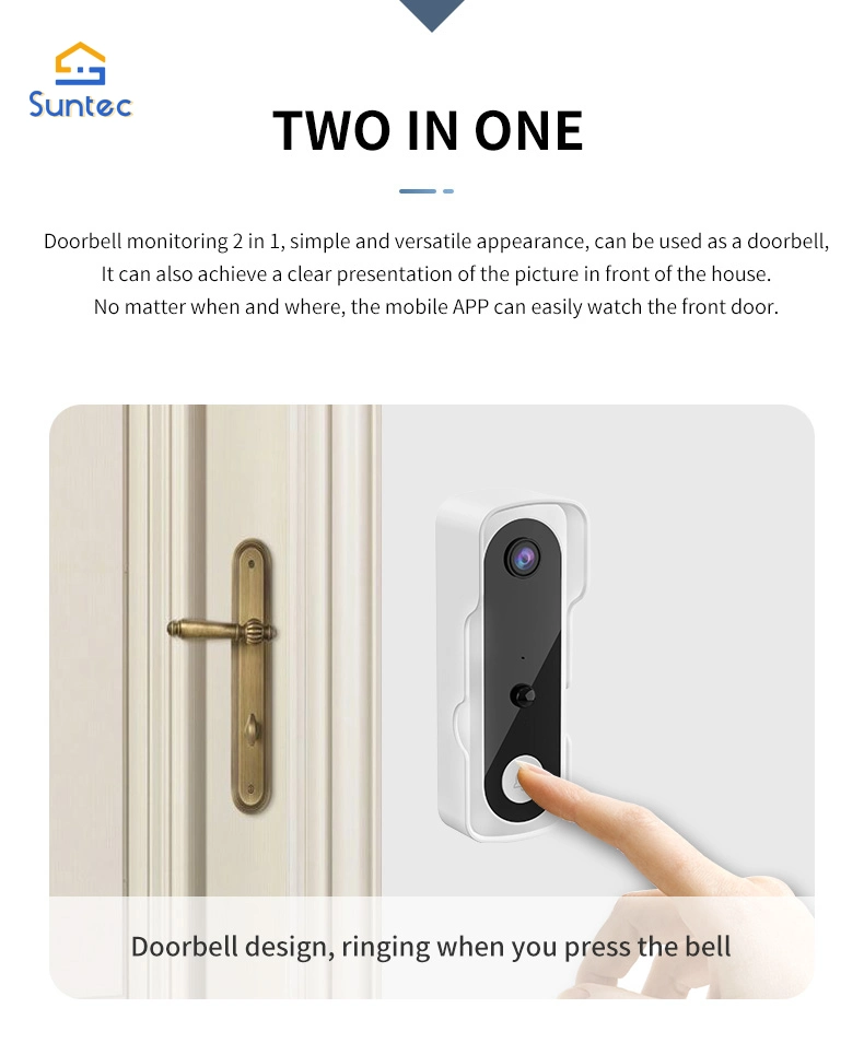 Anti-Theft Video Doorbell Wireless Doorbell Long Battery Life WiFi Wireless Video Doorbell Camera