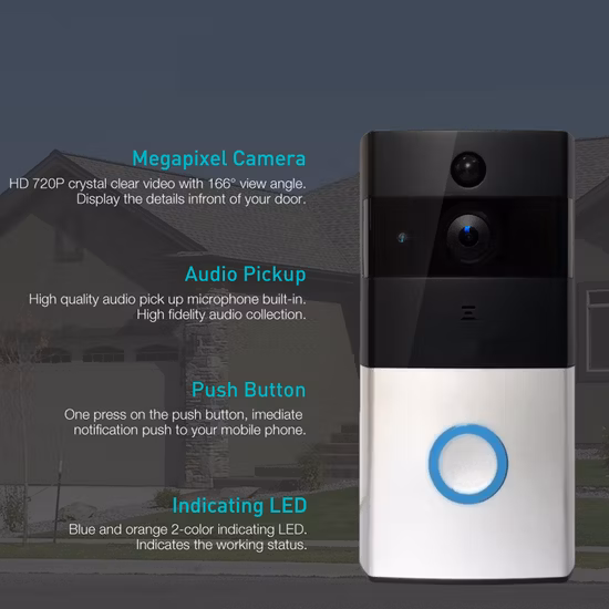 1,3 MP 720p Türklingelkamera für die Sicherheitszugangskontrolle