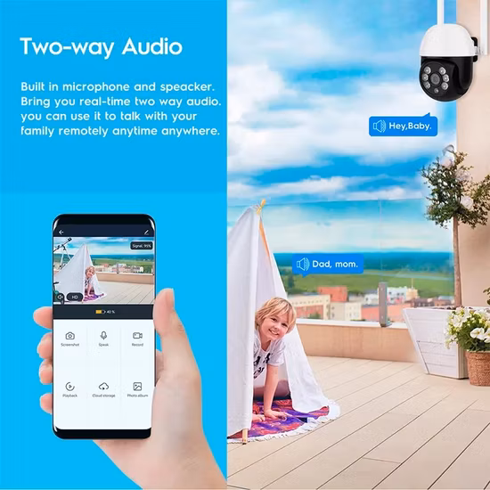 3MP kabellose Outdoor-Bullet-IP-Kamera Tuya