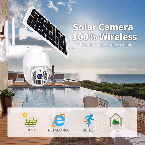 3MP PIR Tuya 4G/Wireless WiFi Outdoor Wasserdichte Solar PTZ CCTV Sicherheit IP Batterie Kamera